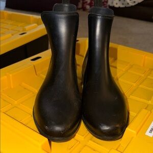 Black Ankle Rain Boots